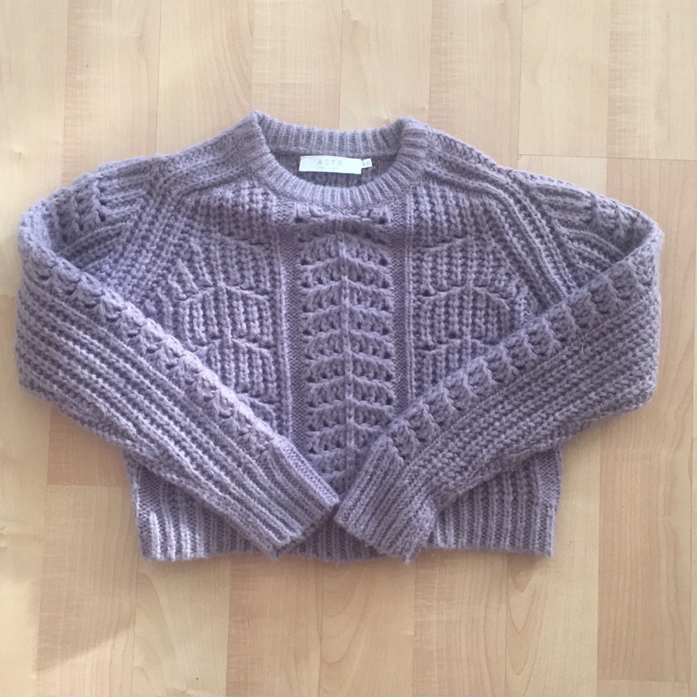 ASTR the label purple wool sweater